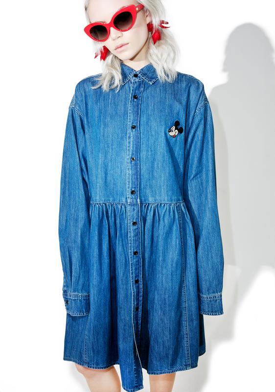 mickey mouse denim dress