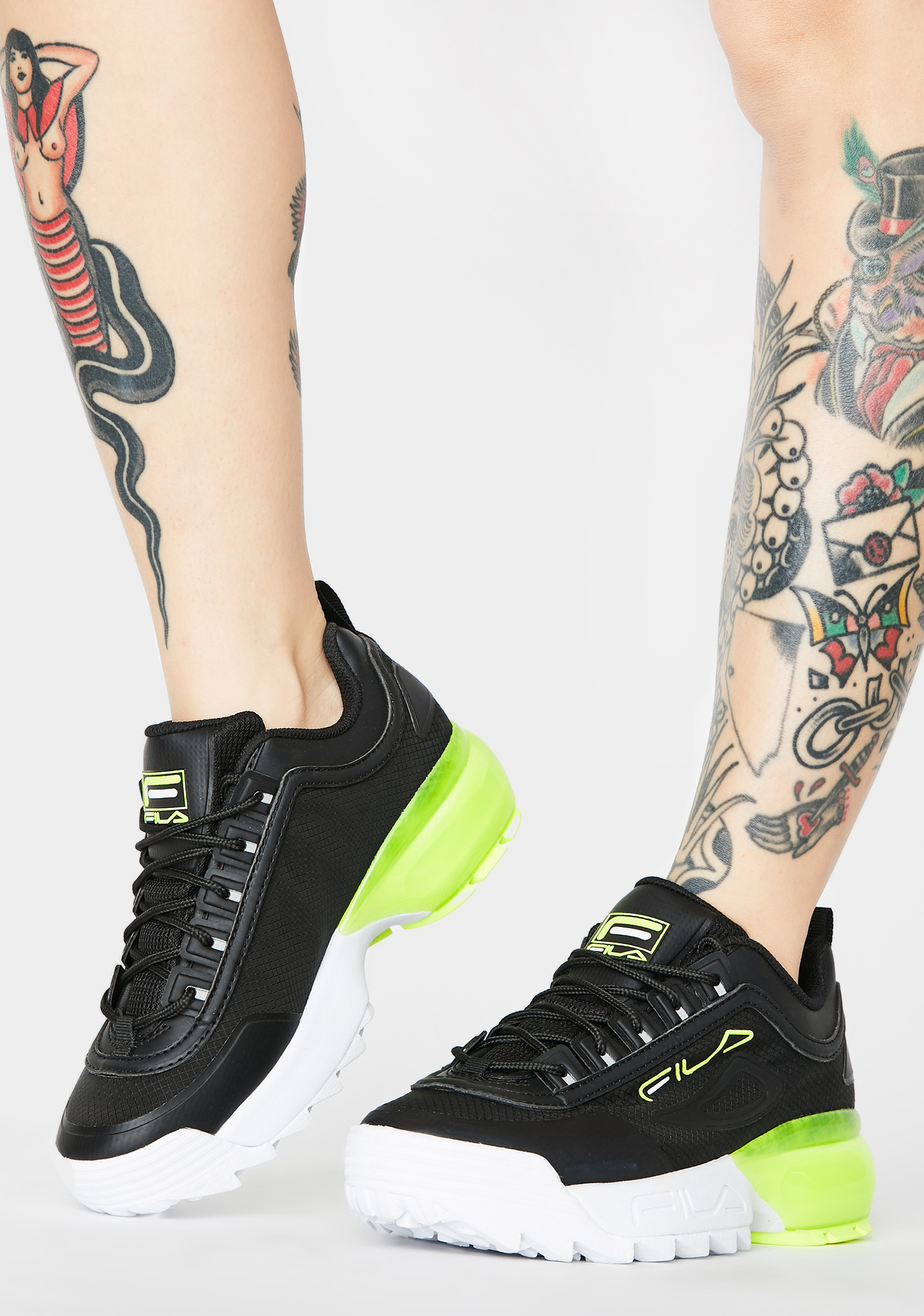 neon yellow filas