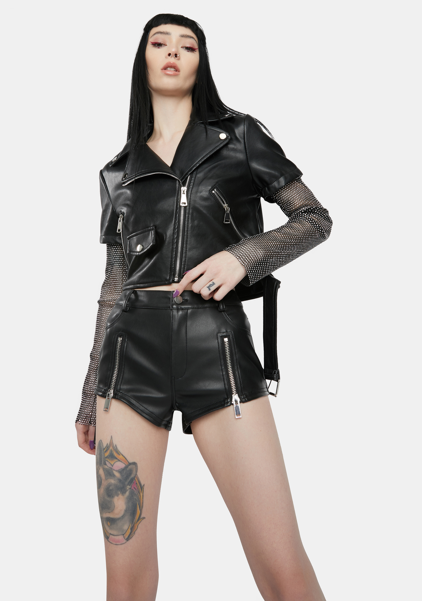 rhinestone moto jacket