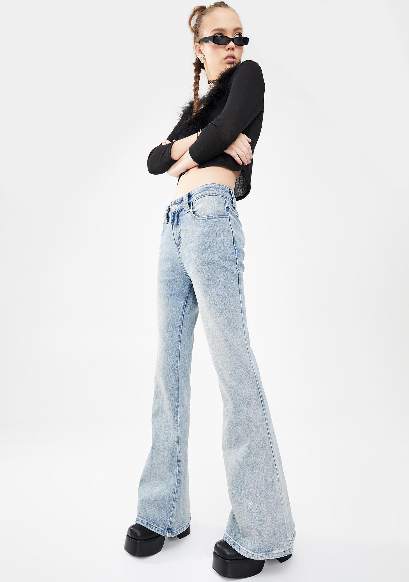 flare jeans with stars