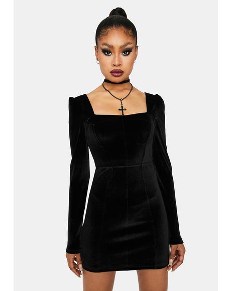 angelyn burnout velvet dress