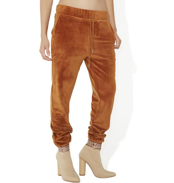 velour skinny joggers