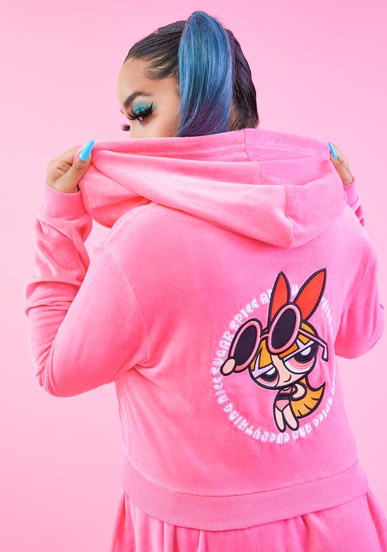 Plus Awesome Blossom Velour Hoodie