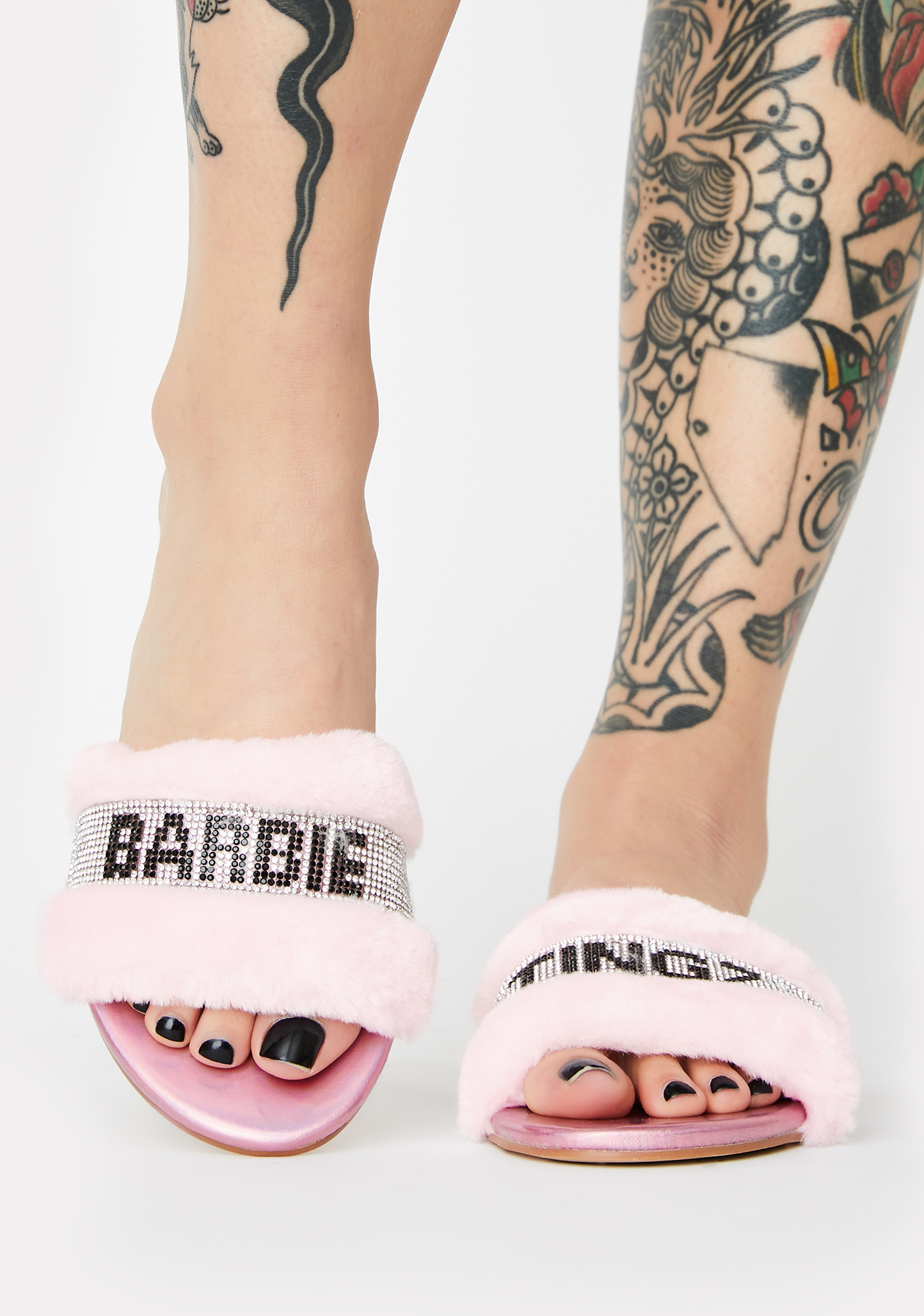 barbie tingz fur slides