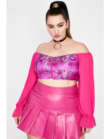 Pretty Late Evening Shadows Brocade Corset