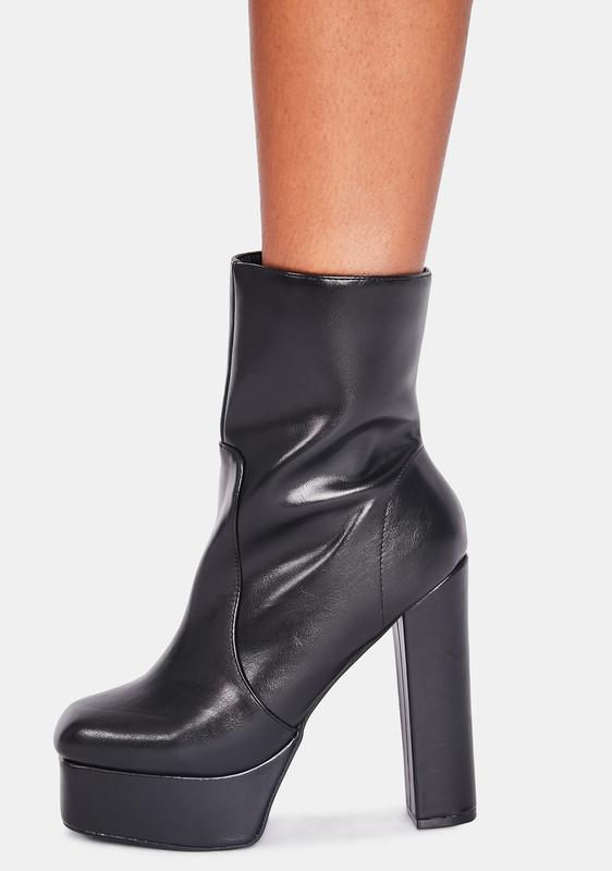 billy platform bootie in leather