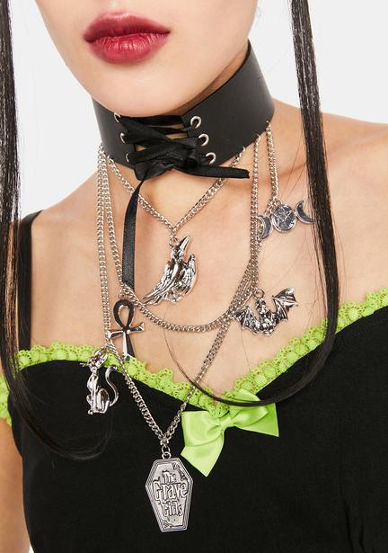 Para Mujer Nuevo Holográfico Gargantilla Collar dollzkill Estilo Brillo Fashion Jewellery