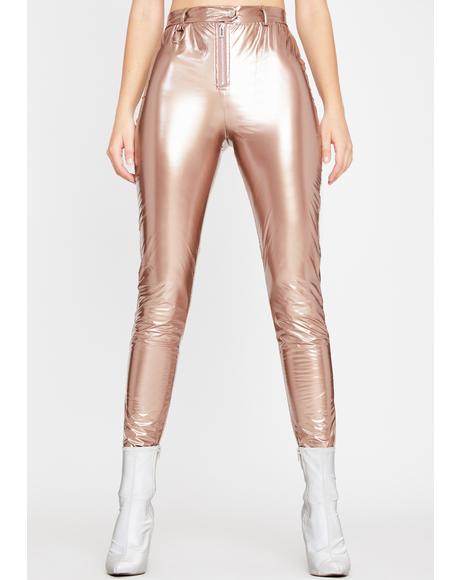 Rose Pressure Point Vinyl Pants