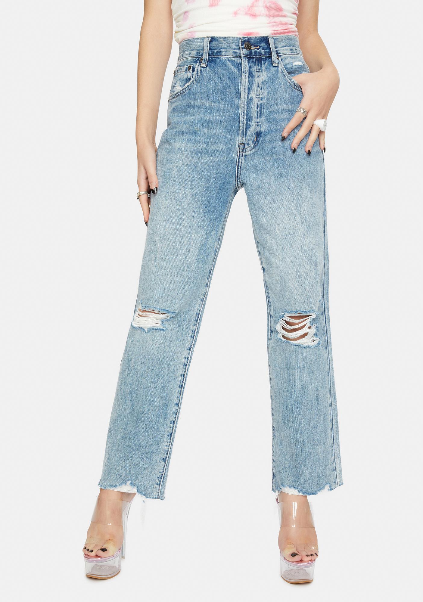 Pistola Cassie Super High Rise Straight Crop Denim Jeans | Dolls Kill