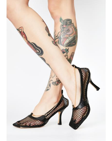 Vegan Leather Peep Toe Stiletto Mules Slip On Dolls Kill