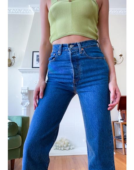 Georgie Straight Ankle Ribcage Jeans