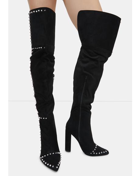 Over The Knee Lace Up Boots | Dolls Kill