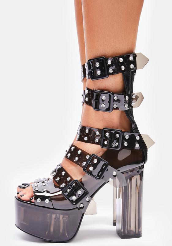 strappy platform heels