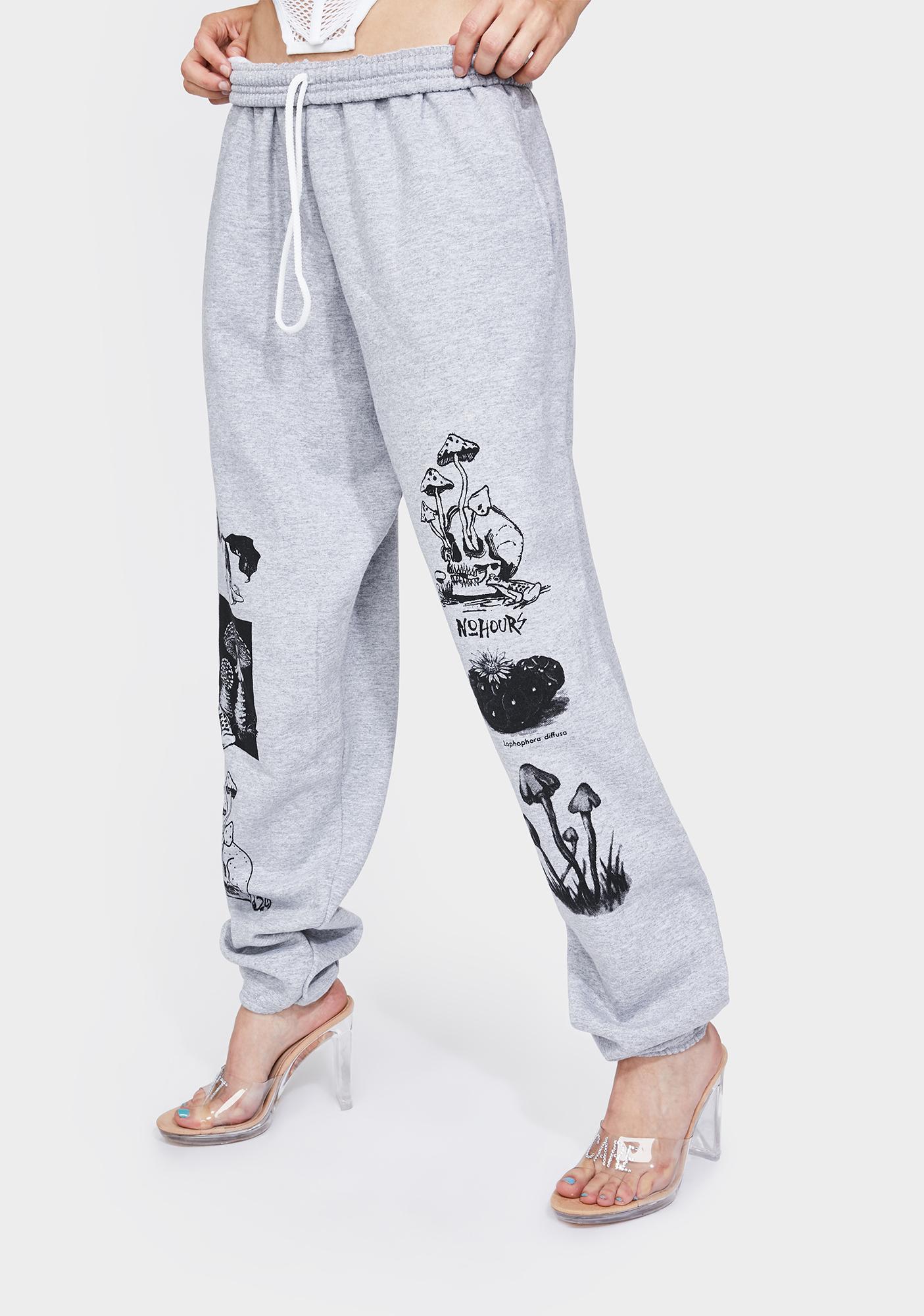 No Hours Grey These Days Jogger Sweatpants | Dolls Kill
