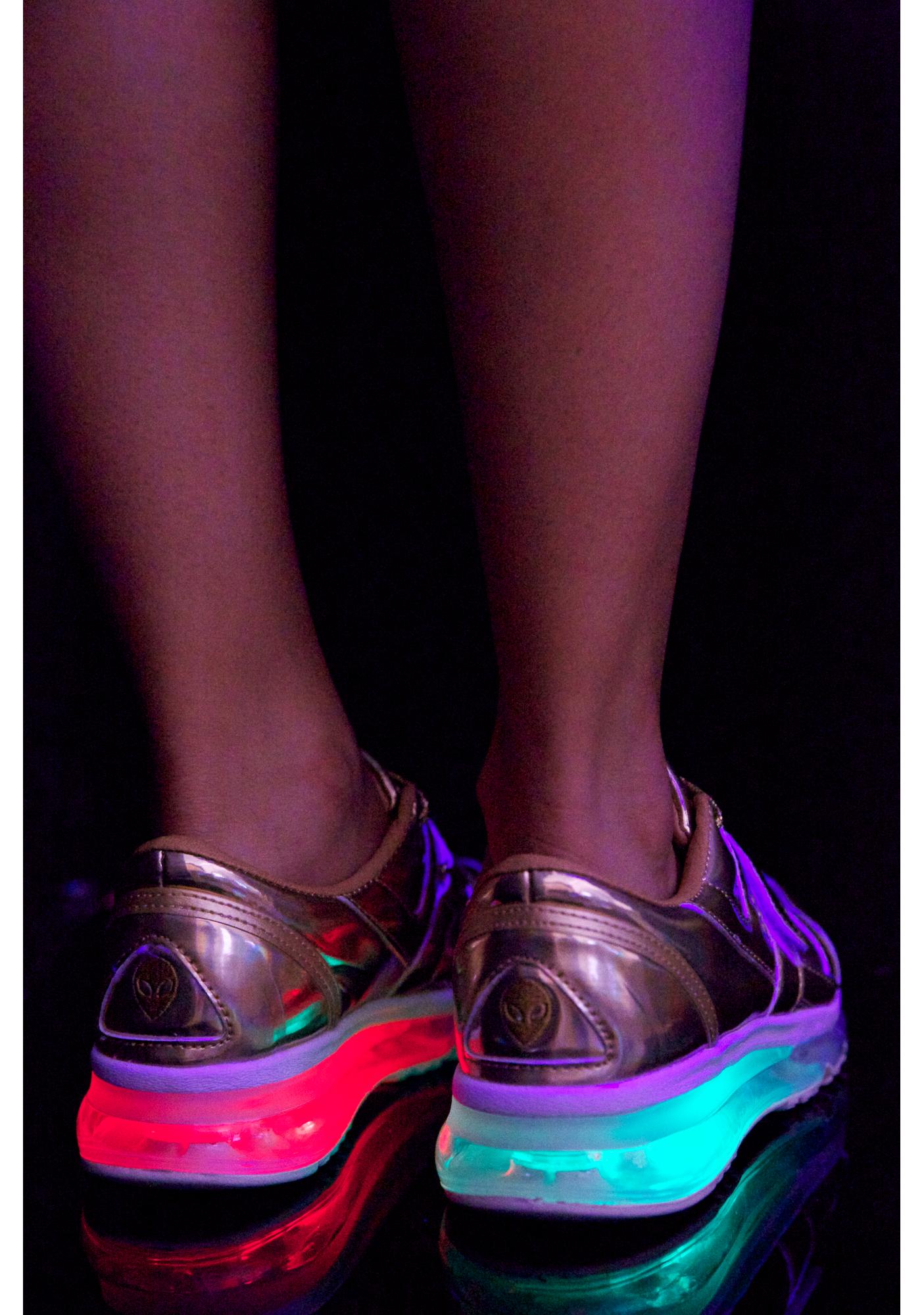 Y.R.U. Golden Aiire Light-Up Sneakers 