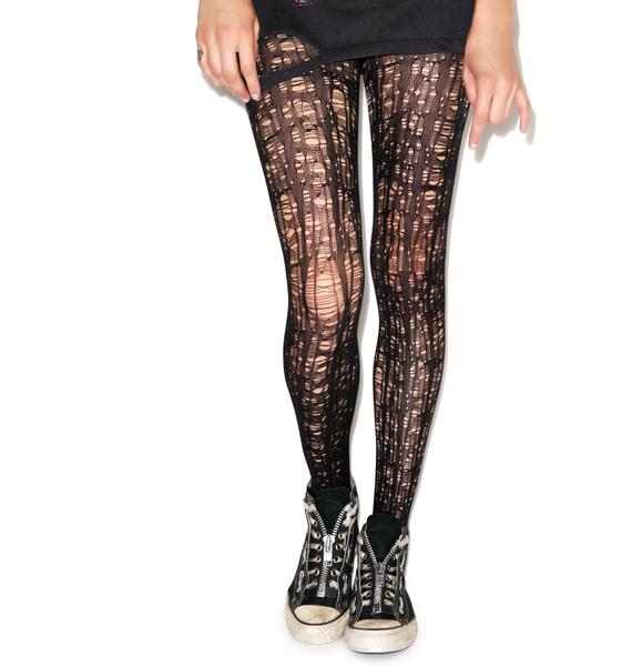 Pretty Polly Pretty Striking Laddered Tights Dolls Kill