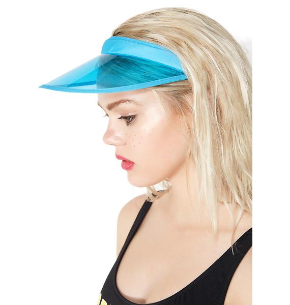 Clear Blue Visor Dolls Kill