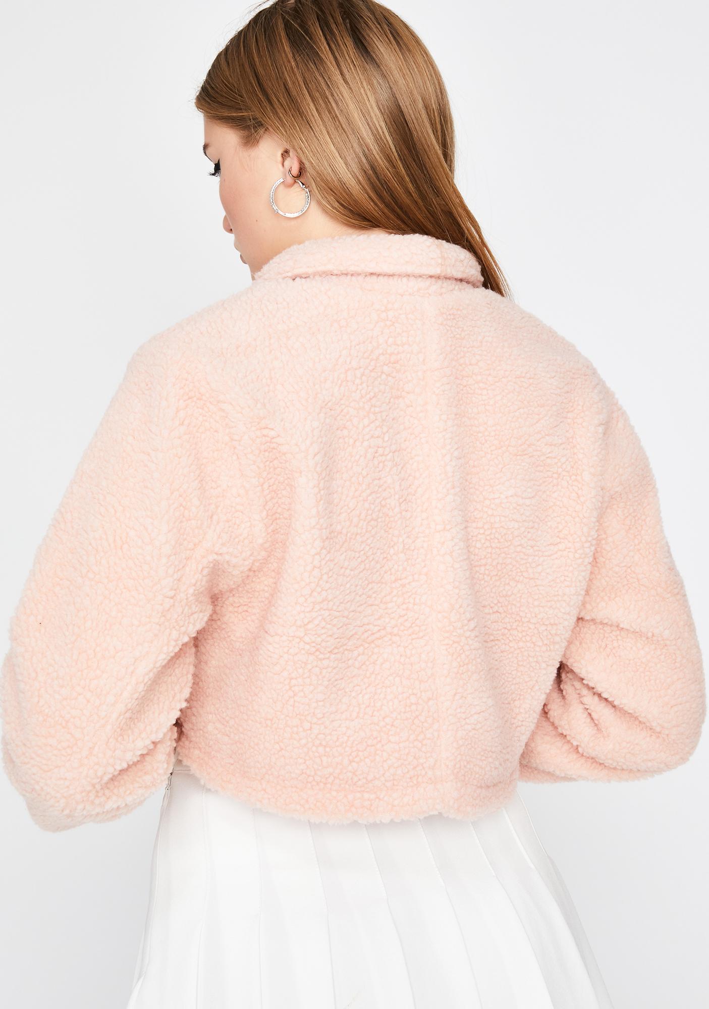 Cropped Sherpa Button Up Jacket Dolls Kill