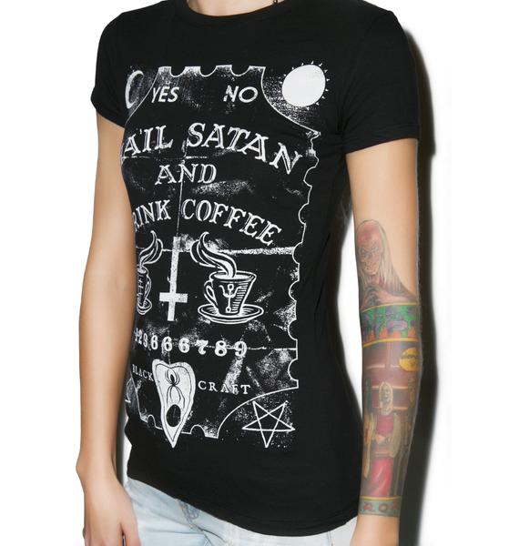 hail satan and drink coffee shirt