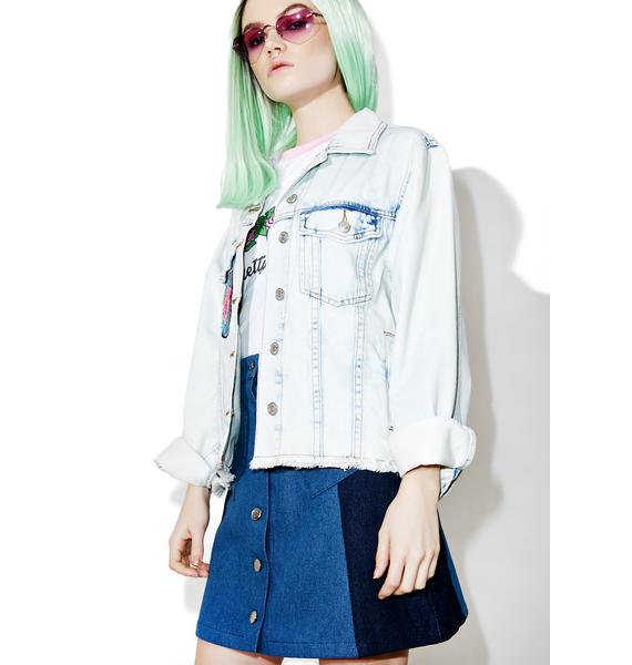 Unicorn Patch Denim Jacket Dolls Kill