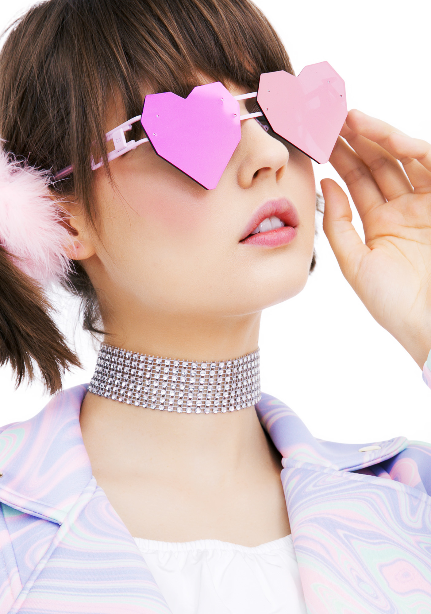 Esqape Pink Heart Speqz Sunglasses Dolls Kill