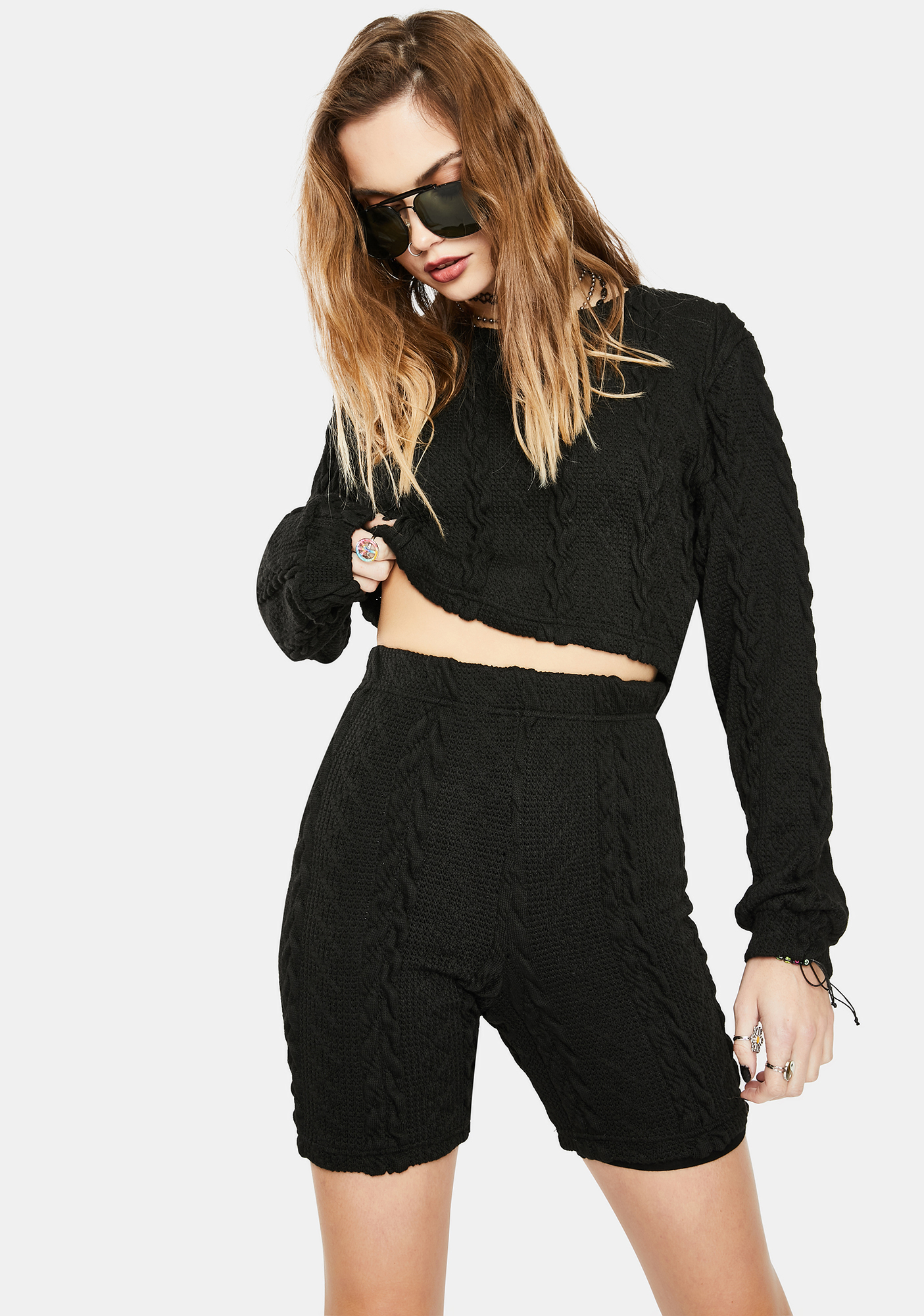 cable knit sweater set