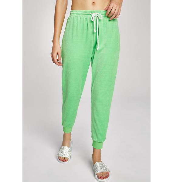 lime green sweatsuit