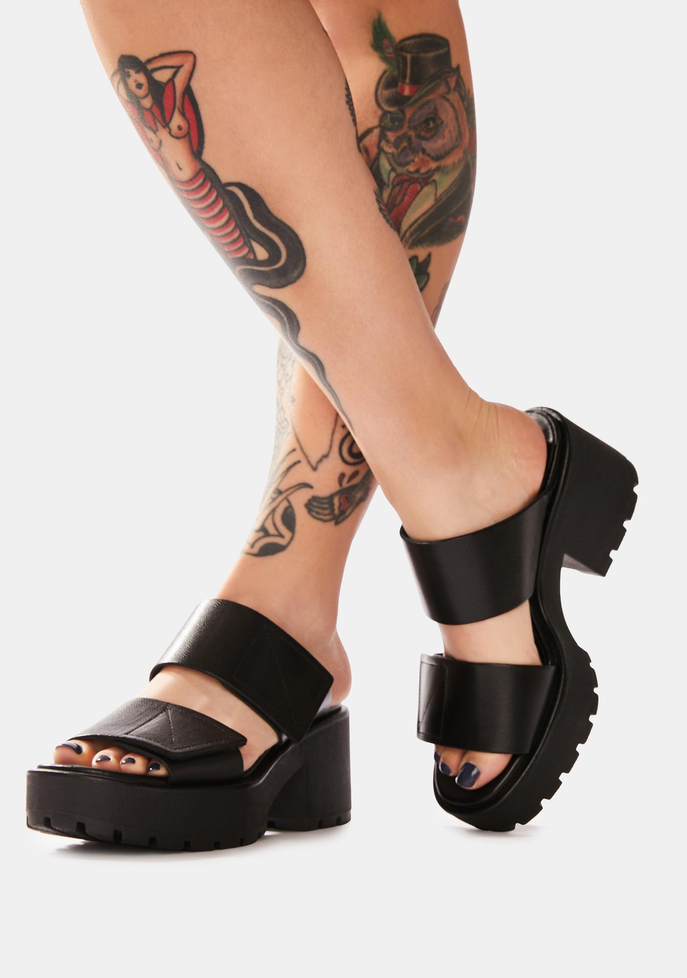 dioon black textile sandals