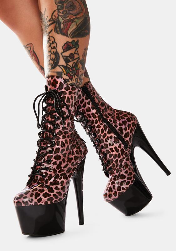pleaser leopard heels