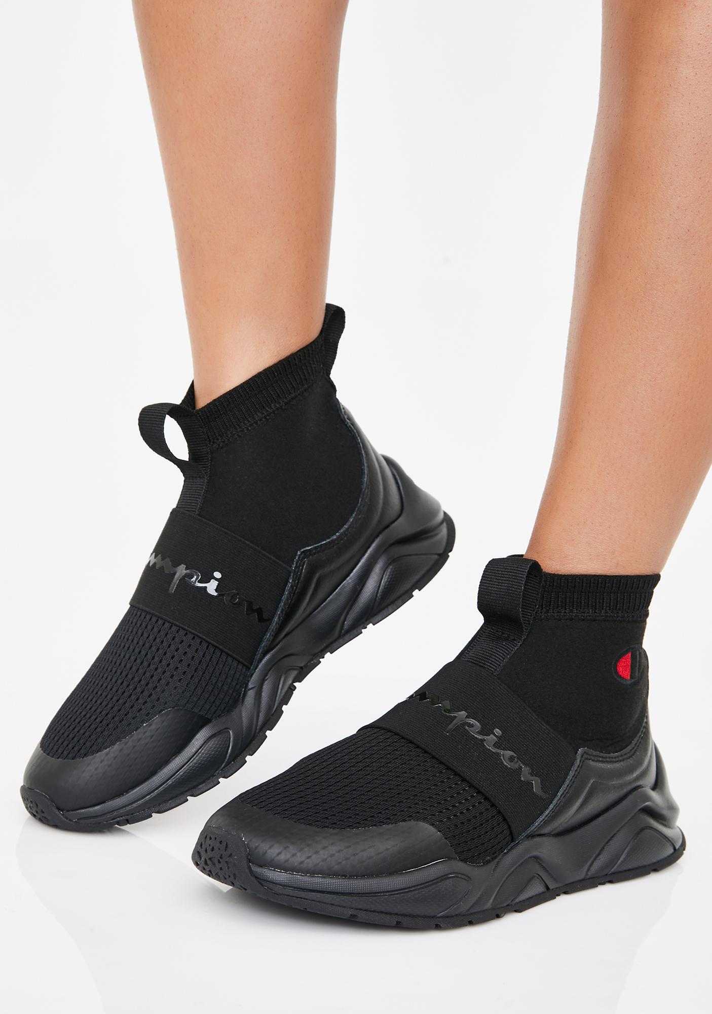 Champion Black Rally Pro Sock Sneakers 