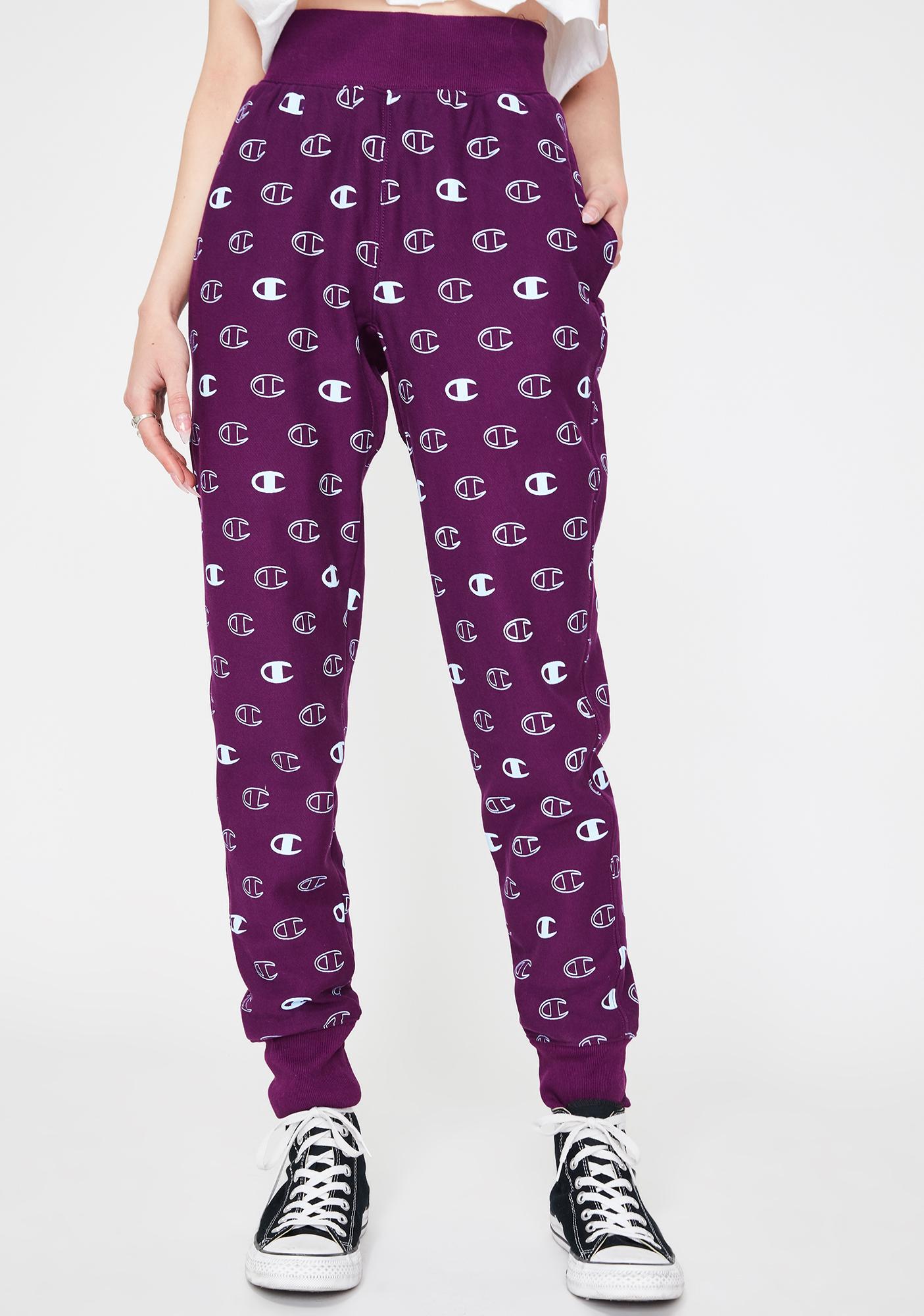 champion purple joggers