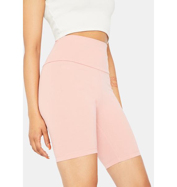 blush pink cycling shorts