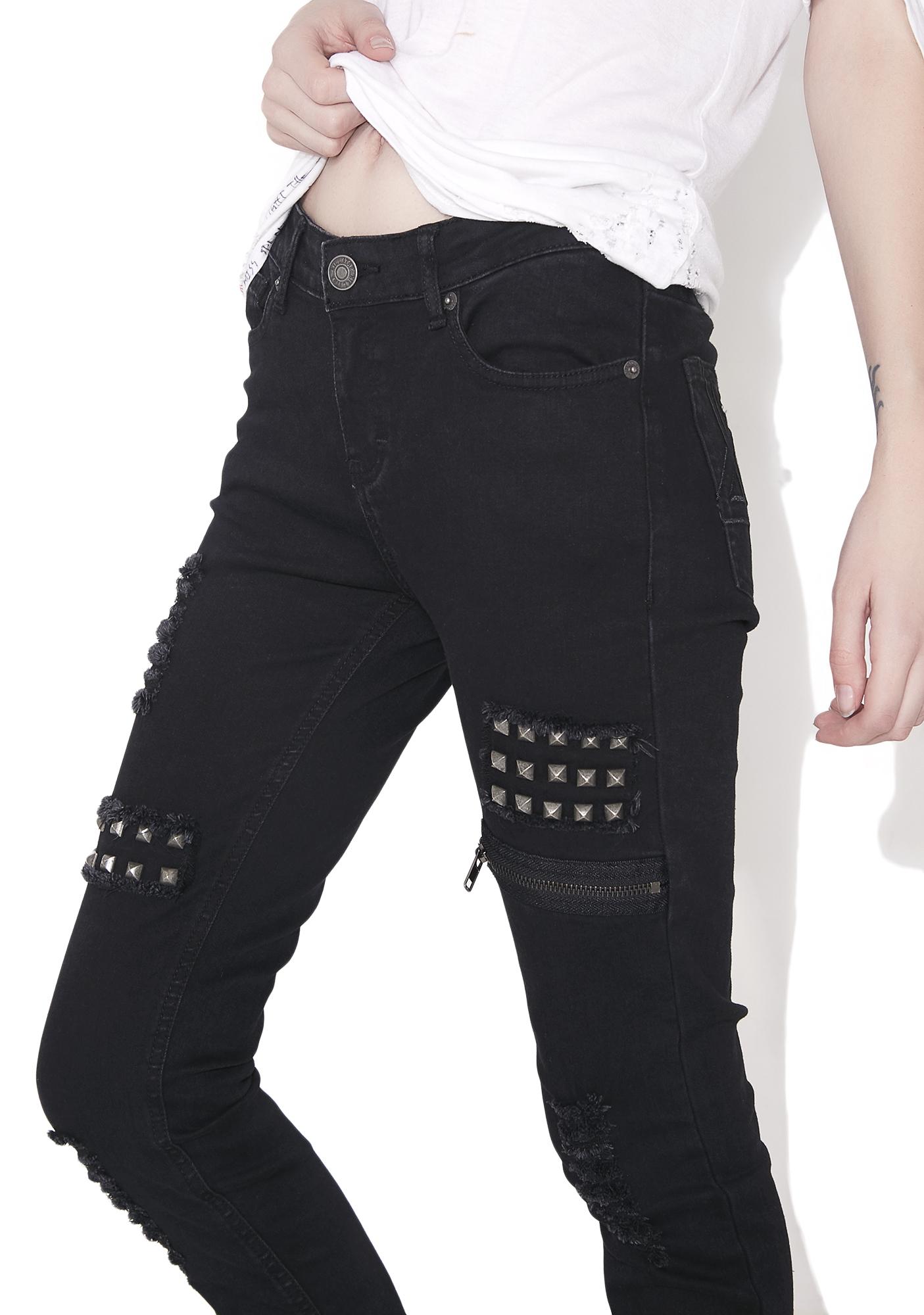 Killstar Lithium Ripped N' Skinny Jeans | Dolls Kill