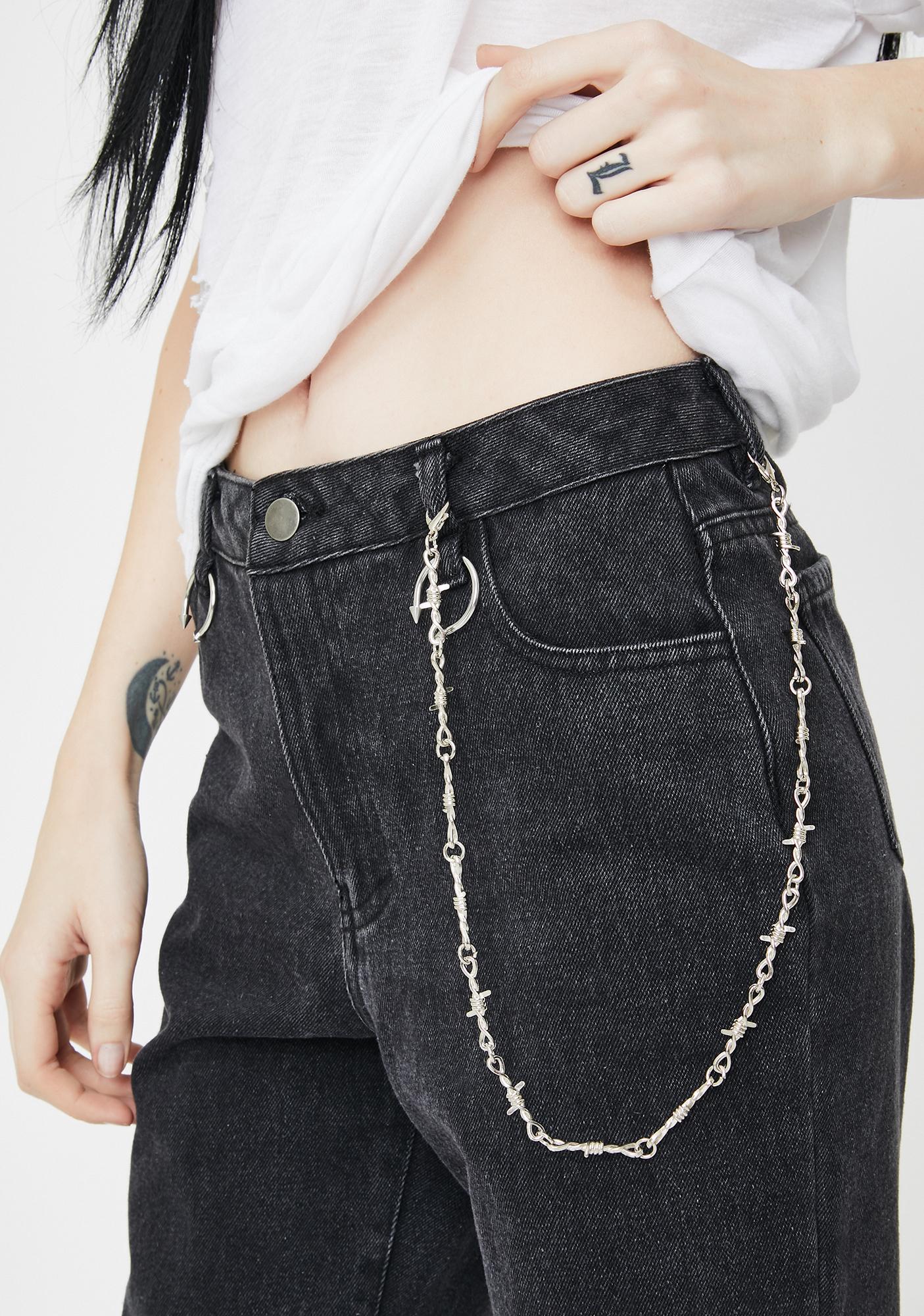 barbed wire jean chain