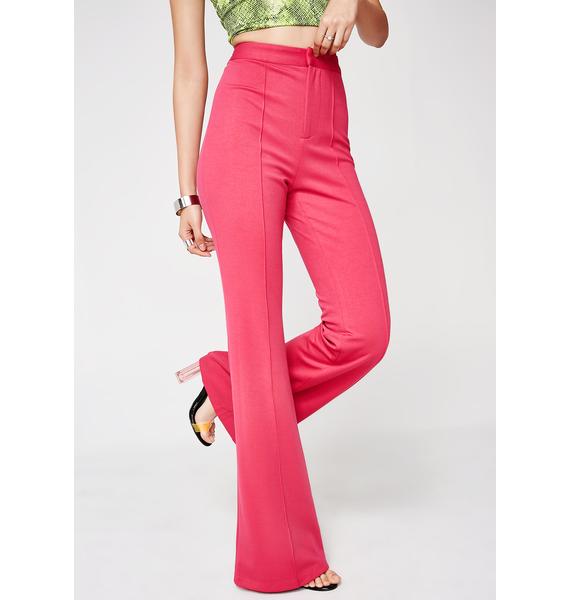 flared pants pink