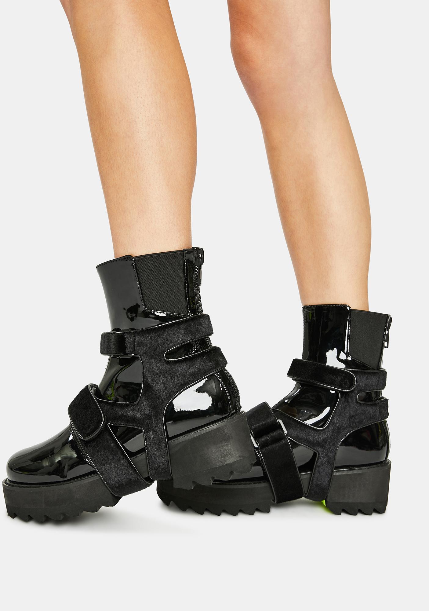vegan harness boots