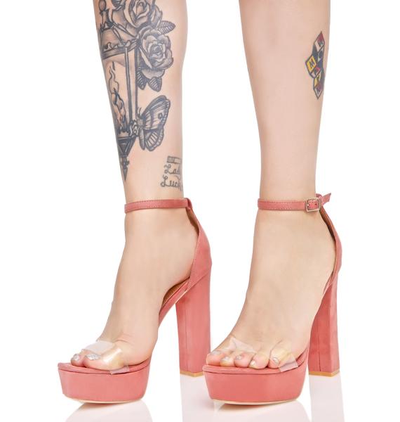 Clear Strap Blush Platform Heel Dolls Kill