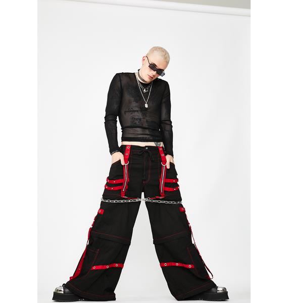 Tripp Nyc Grim Skull Bondage Pants