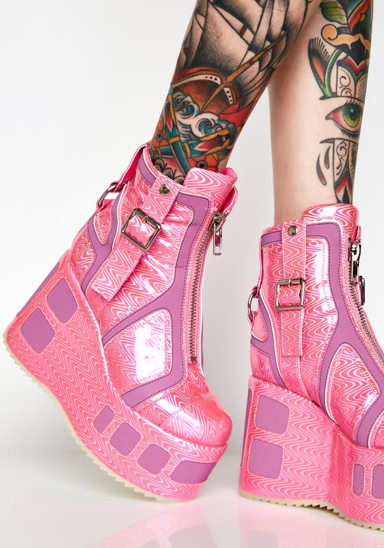 pink light up boots