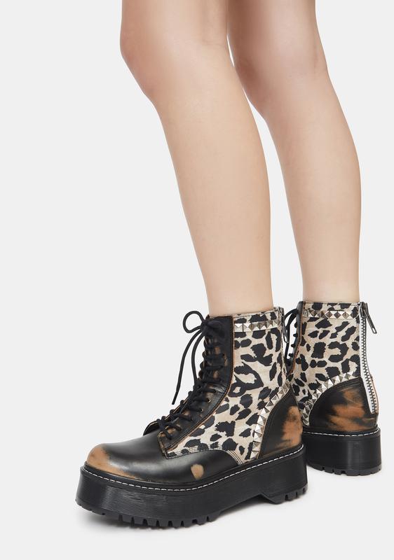 steve madden leopard ankle boots