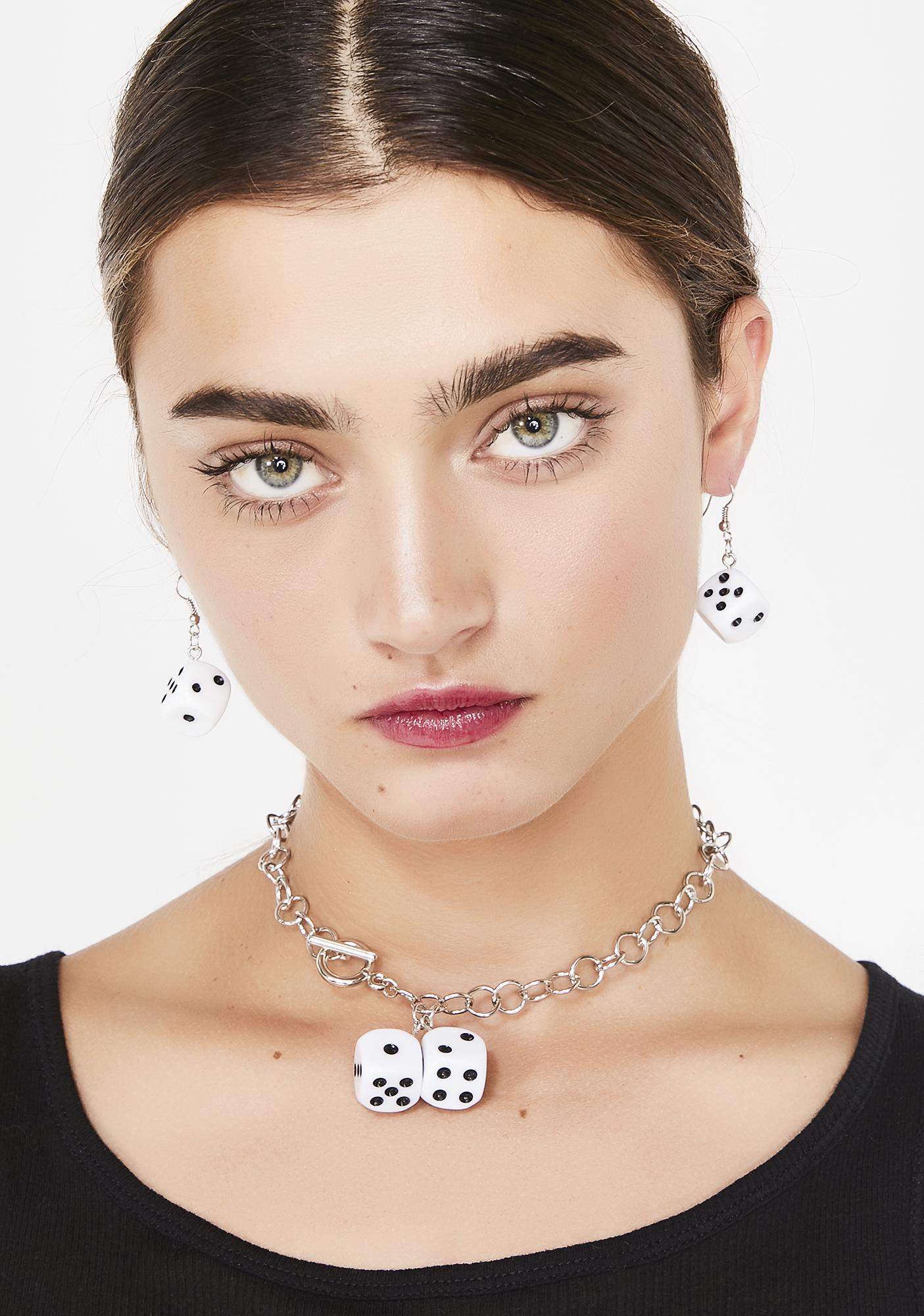 Chunky Chain Dice Necklace Dolls Kill