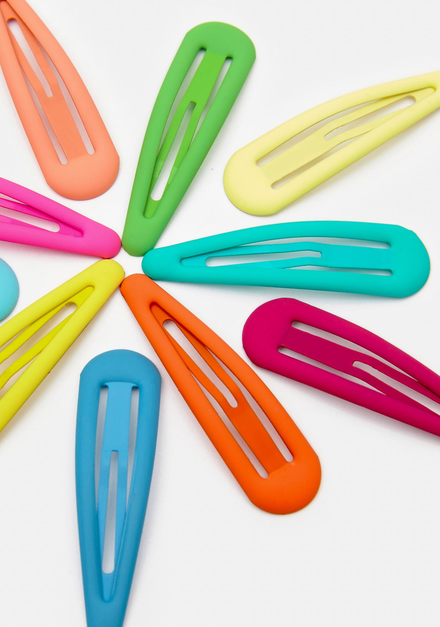 Big Rainbow Hair Clips Dolls Kill