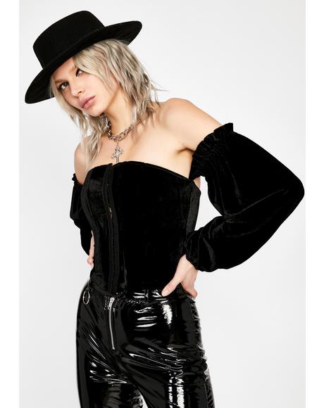 Made For Mystery Velvet Top