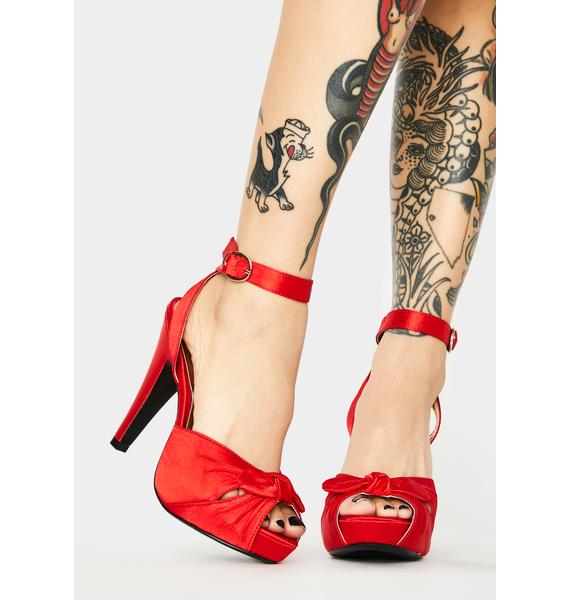 Pin Up Couture Bettie Peep Toe Heels Dolls Kill