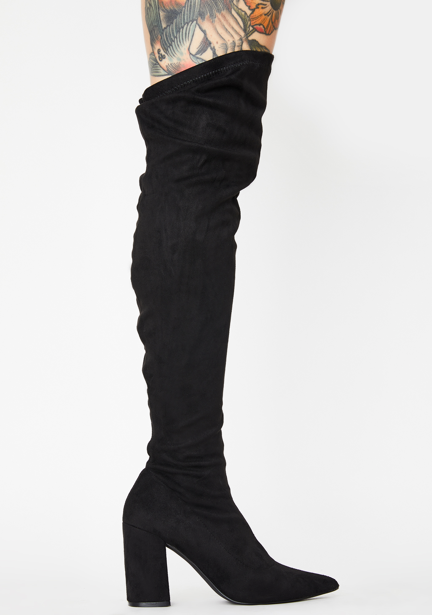 faux thigh high boots