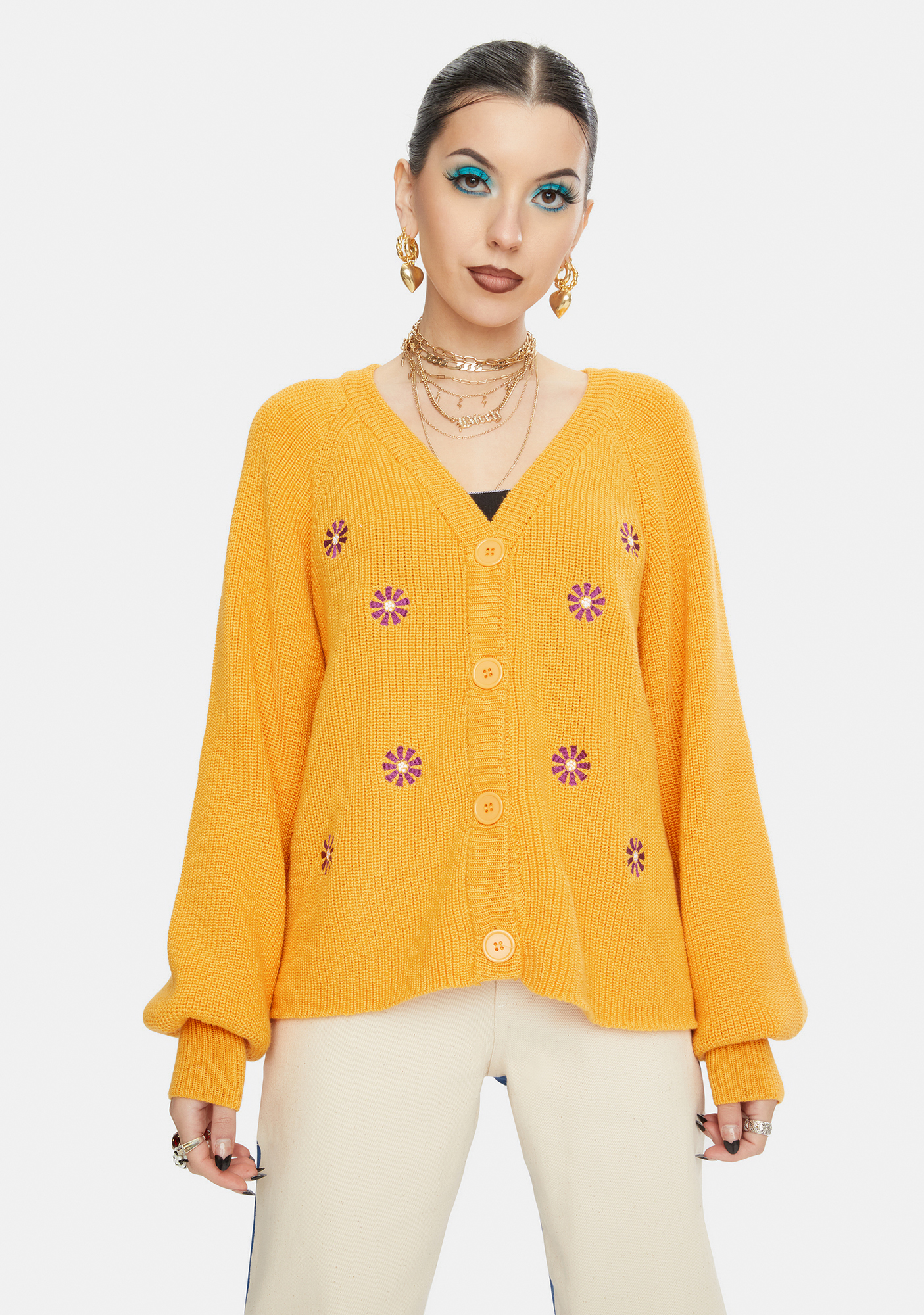 Daisy Street Carlie Embroidered Cardigan Dolls Kill