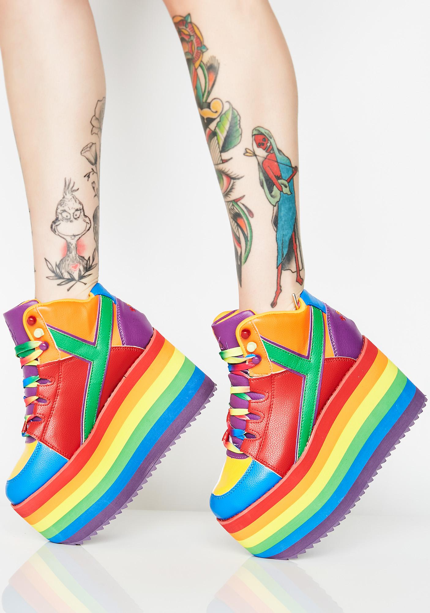 Y.R.U. Qozmo Pride Platform Sneakers 