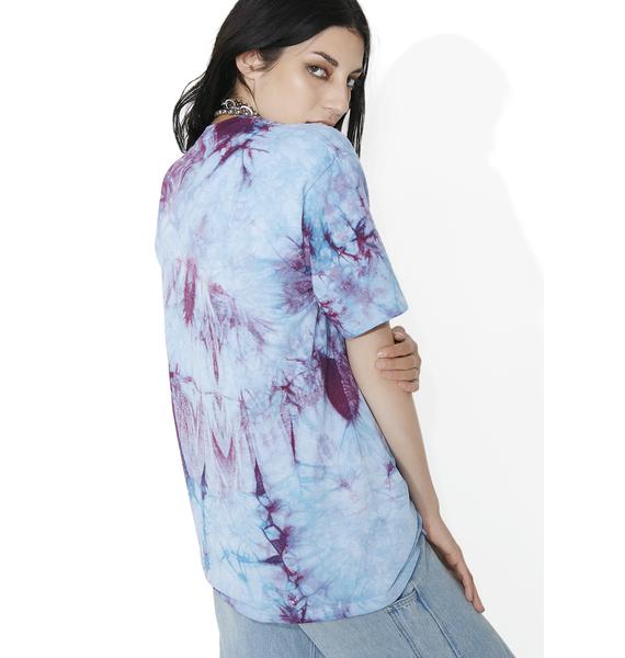 sky tie dye shirt