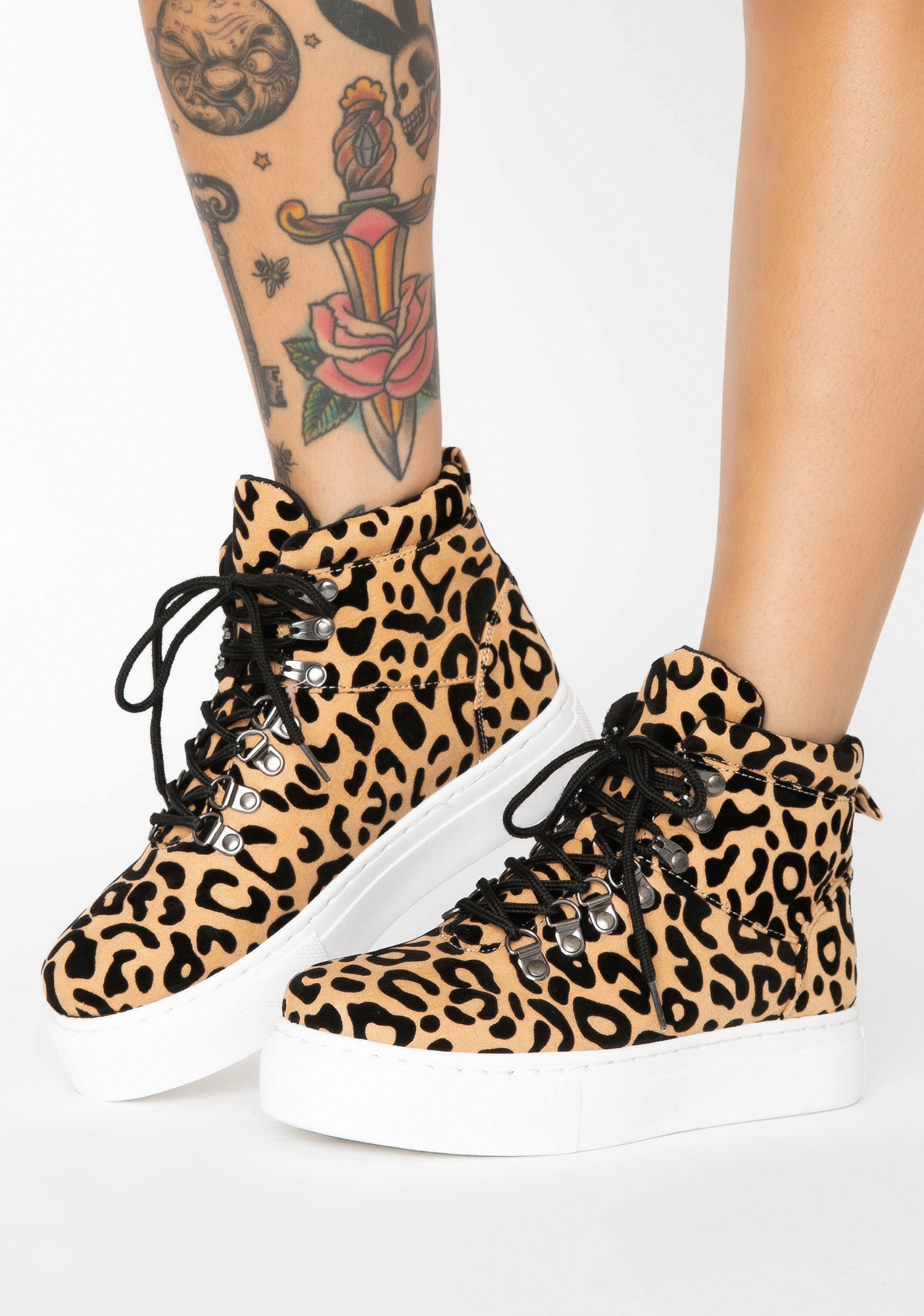 Leopard Print Platform Sneakers | Dolls Kill