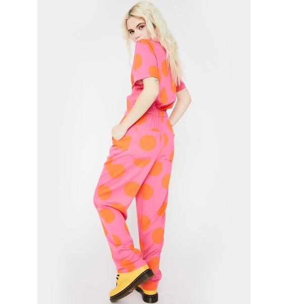 lazy oaf polka dot playsuit